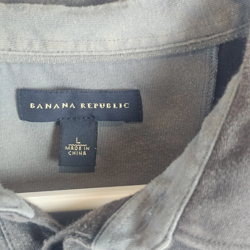 Banana Republic‎ Mens Polo Large Short Sleeve Brown Eagle Graphic